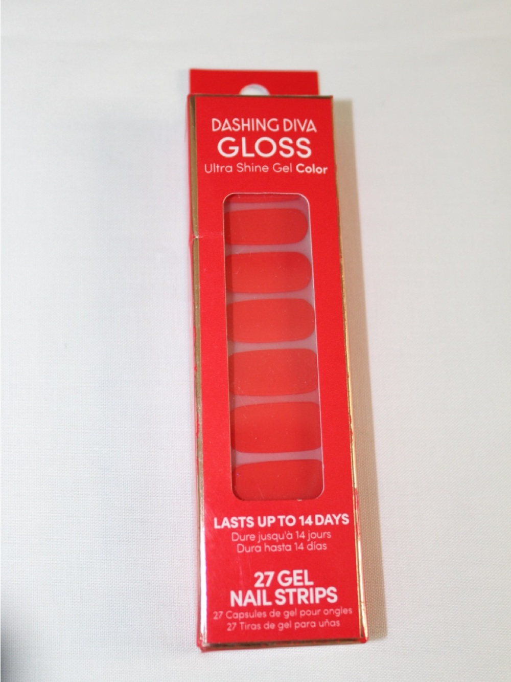Dashing Diva Gloss Red Ultra Shine Gel Nail Strips